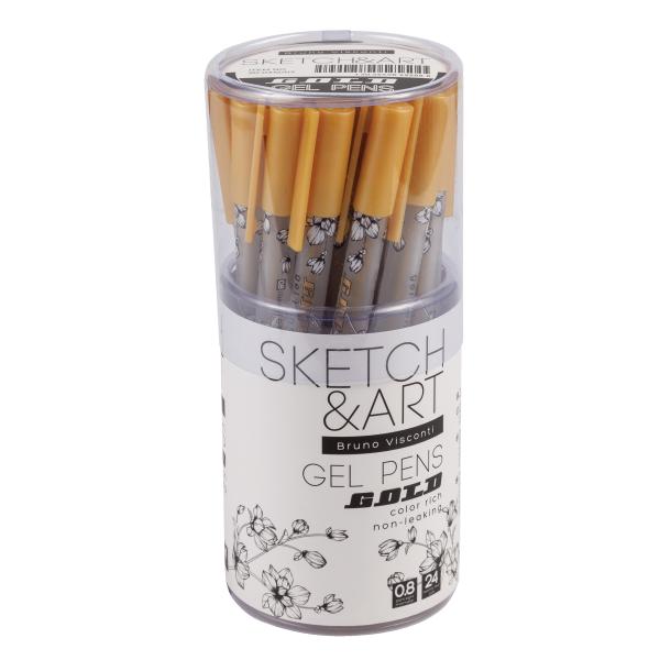Ручка гелевая 0,8 мм Sketch&Art "UniWrite.GOLD" ЗОЛОТАЯ
