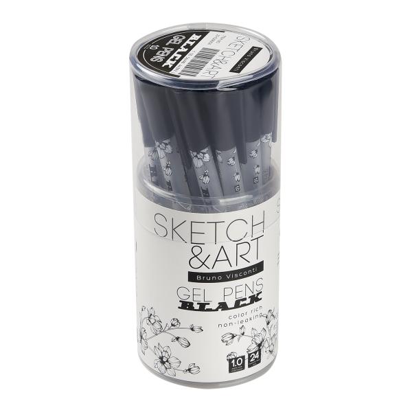 Ручка гелевая 1,0 мм Sketch&Art "UniWrite.BLACK" Чёрная