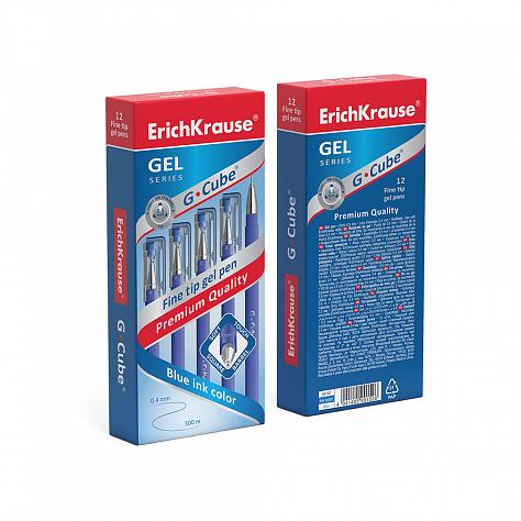 Ручка гелевая 0,5 мм ErichKrause® G-Cube® СИНЯЯ