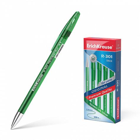 Ручка гелевая R-301 ORIGINAL Gel, 0,5 мм, зеленая