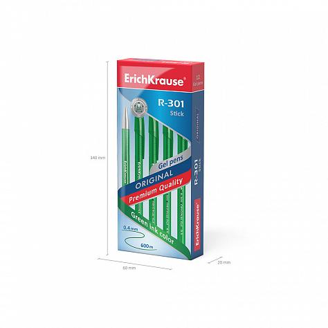 Ручка гелевая R-301 ORIGINAL Gel, 0,5 мм, зеленая