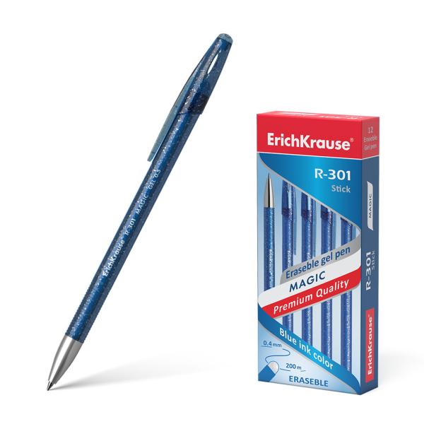 Ручка гелевая сo стираемыми чернилами ErichKrause® R-301 Magic Gel 0.5, цвет чернил синий (в коробке