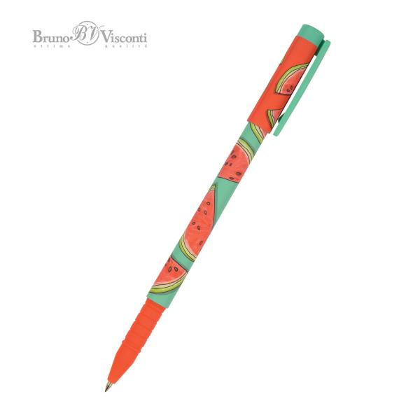 Ручка шариковая 0,5 мм "FunWrite. Fresh & fruity. Арбуз" СИНЯЯ