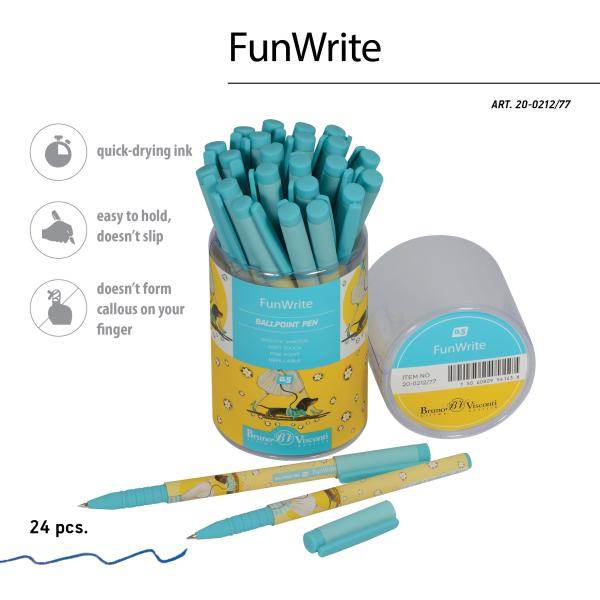 Ручка шариковая 0,5 мм "FunWrite. Городская прогулка. Такса" СИНЯЯ