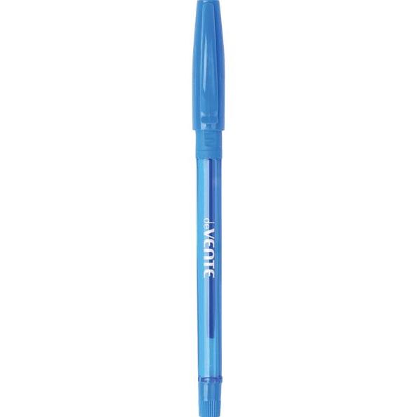 Ручка шариковая 0,7 мм "deVENTE" полупрозрачный корпус, резиновый держатель, синяя