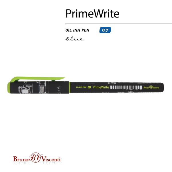 Ручка шариковая 0,7 мм "PrimeWrite. Чертежи. Автомобиль"  С ЧЕРНИЛАМИ НА МАСЛЯНОЙ ОСНОВЕ, СИНЯЯ