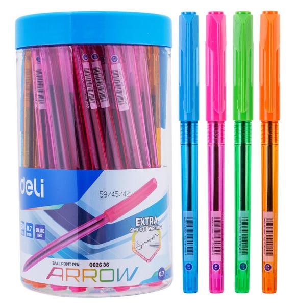 Ручка шариковая 0,7 мм DELI Arrow синяя