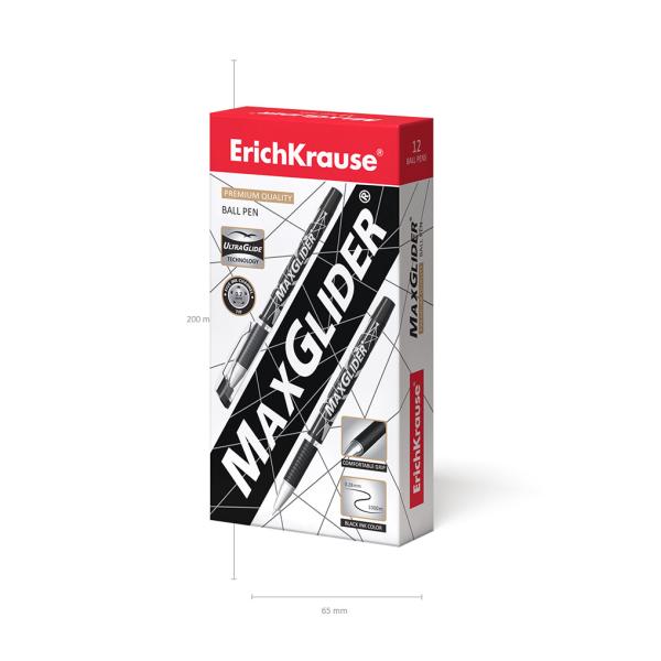 Ручка шариковая ErichKrause® MaxGlider®, Ultra Glide Technology, чёрная