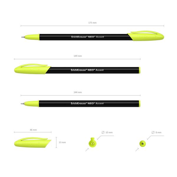 Ручка шариковая ErichKrause® Neo® Accent, цвет чернил синий