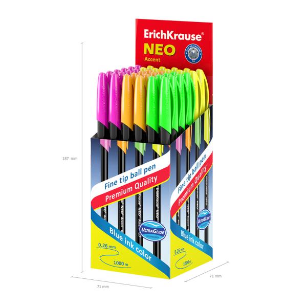 Ручка шариковая ErichKrause® Neo® Accent, цвет чернил синий