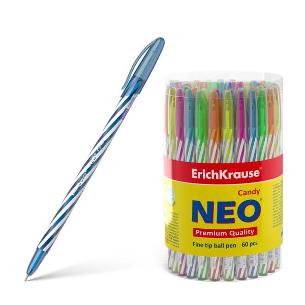 Ручка шариковая ErichKrause® Neo® Candy, цвет чернил синий