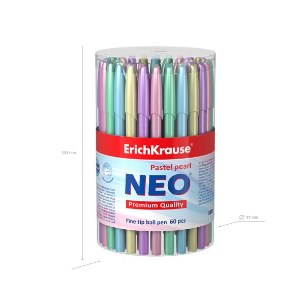 Ручка шариковая ErichKrause® Neo® Pastel pearl, цвет чернил синий