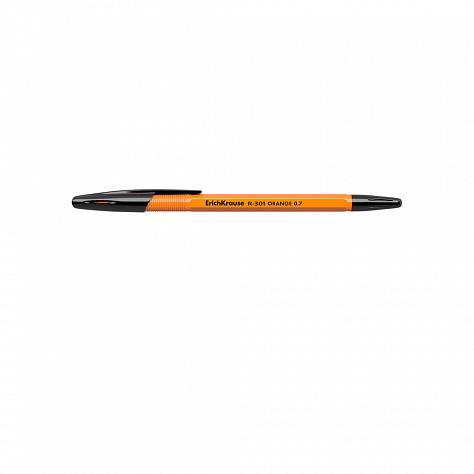 Ручка шариковая ErichKrause® R-301 ORANGE 0.7 Stick чёрная (22188)