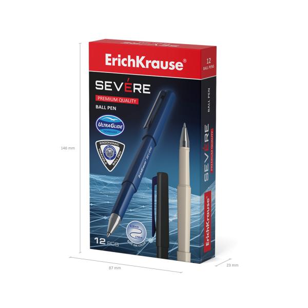 Ручка шариковая ErichKrause® Severe, Ultra Glide Technology, цвет чернил синий (в коробке по 12 шт.)