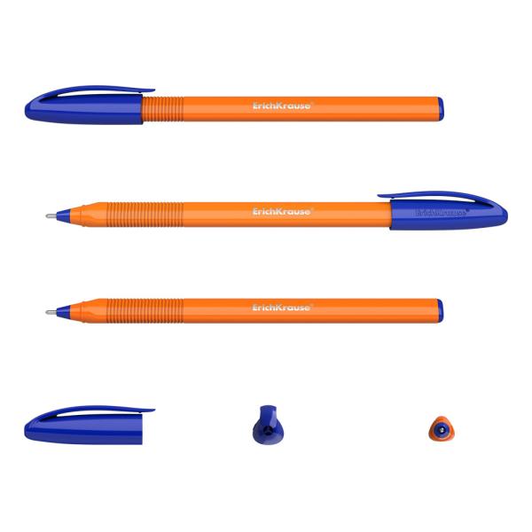 Ручка шариковая ErichKrause U-108 Stick Orange 0.7, Ultra Glide Technology СИНЯЯ