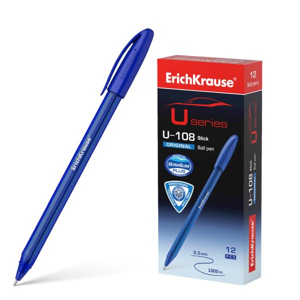 Ручка шариковая ErichKrause® U-108 Original Stick 1.0, Ultra Glide Technology, цвет чернил синий (в 