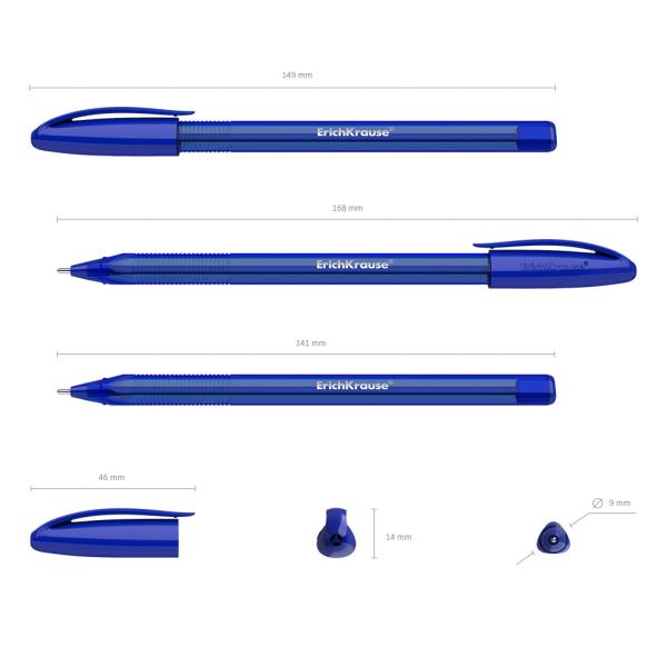 Ручка шариковая ErichKrause U-108 Original Stick 1.0, Ultra Glide Technology, синяя