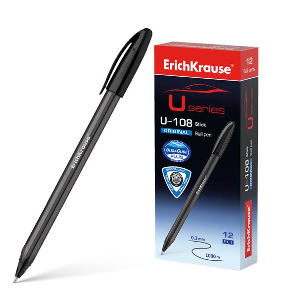 Ручка шариковая ErichKrause® U-108 Original Stick 1.0, Ultra Glide Technology, цвет чернил черный (в