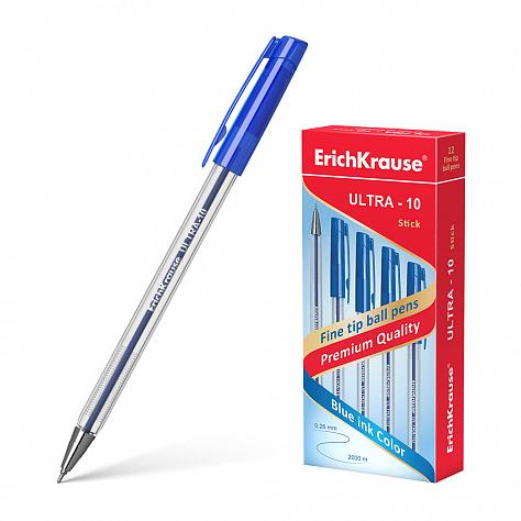 Ручка шариковая ErichKrause ULTRA L-10 СИНЯЯ
