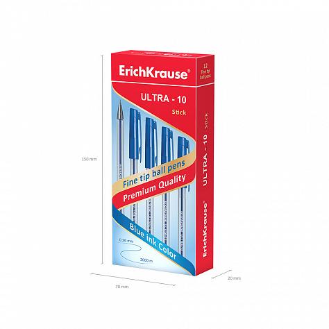 Ручка шариковая ErichKrause ULTRA L-10 СИНЯЯ
