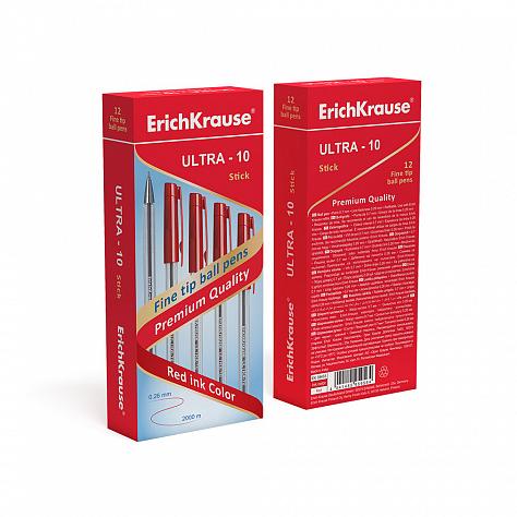 Ручка шариковая ErichKrause® ULTRA L-10, красная