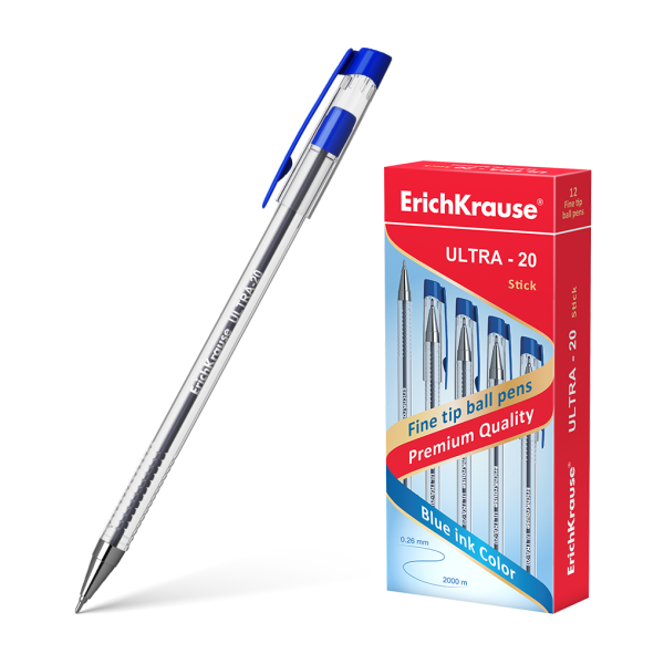 Ручка шариковая ErichKrause® ULTRA L-20 синяя