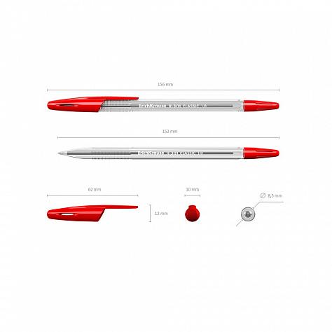 Ручка шариковая R-301 CLASSIC 1.0 мм, Stick, красная