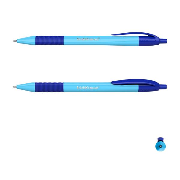 Ручка шариковая автомат. ErichKrause® U-209 Neon Matic&Grip 1,0 мм Ultra Glide Technology, синяя