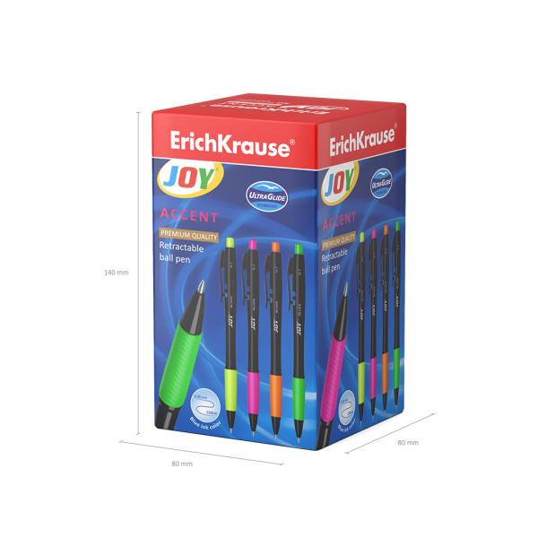 Ручка шариковая автоматическая ErichKrause® JOY® Accent, Ultra Glide Technology, цвет чернил синий (