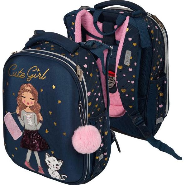 Рюкзак "deVENTE. Choice. Cute Girl" школьный жесткий 38x28x16 см (17 л) вес 1000 г