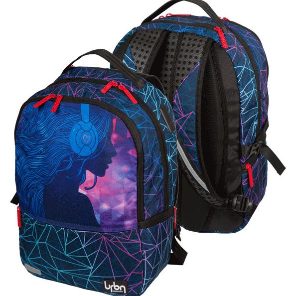 Рюкзак "deVENTE. Red Label. DJ Girl" подростковый 39x30x17 см (19 л) вес 750 г, эргономичная вентили