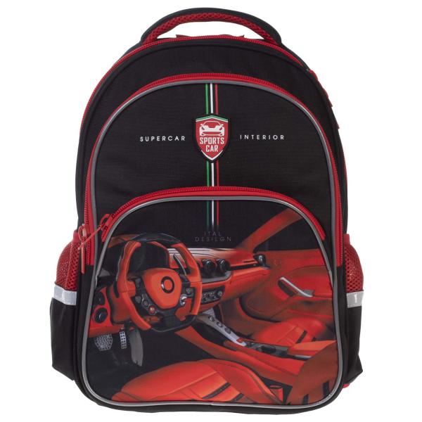 Рюкзак Hatber EASY -Sport car- 41Х29Х16 СМ полиэстер нагрудная стяжка светоотраж. 2 отд. 3 кармана