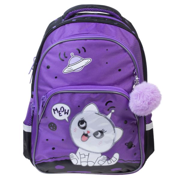 Рюкзак Hatber EASY -Вселенная в пушистых лапках- 41Х29Х16 СМ полиэстер нагрудная стяжка светоотраж. 