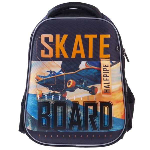 Рюкзак Hatber ERGONOMIC light-СкейтБорд- 38Х29Х15см EVA материал нагрудная стяжка светоотраж. 2 отде