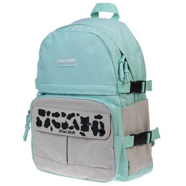 Рюкзак Hatber -Mimimilk Cat (мятный)- 41,5х30х17,5см полиэстер 1 отд. 5 карманов и 1 потайной на спи