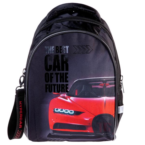 Рюкзак Hatber PRIMARY SCHOOL-Best car- 37х26х17СМ полиэстер светоотраж. 2 отделения 1 карман и 1 пот