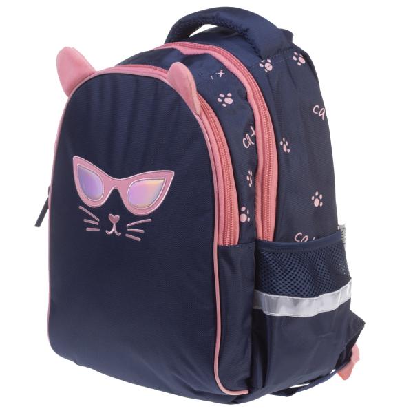 Рюкзак Hatber PRIMARY SCHOOL-CATs- 38,5Х26Х17СМ полиэстер нагрудная стяжка светоотраж. 2 отделения 2