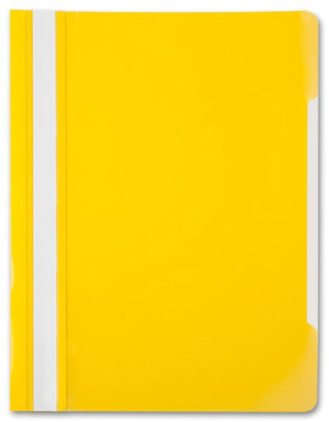 Скоросшиватель А4 с верх. прозр. листом, желтый