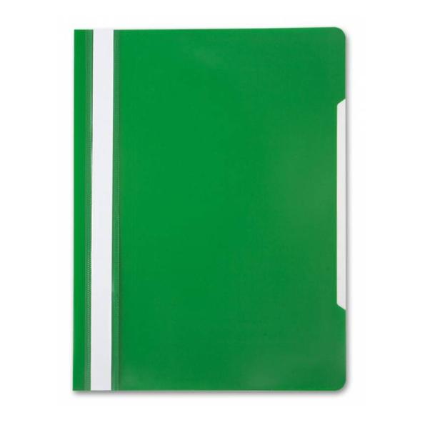 Скоросшиватель А4 с верх. прозр. листом, зеленый