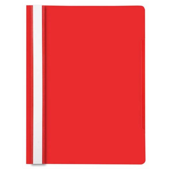 Скоросшиватель А4 с верх. прозр. листом, красный