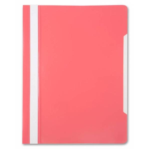 Скоросшиватель А4 с верх. прозр. листом, розовый