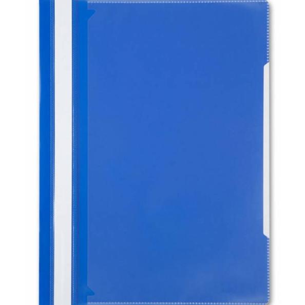 Скоросшиватель А4 с КАРМАНом на лицевой стороне, синий
