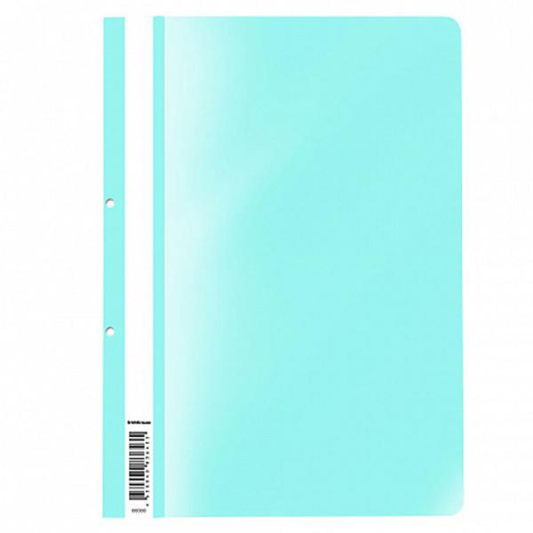 Скоросшиватель А4 с перфорацией ErichKrause® Fizzy Pastel Mint, пластиковая (в пакете по 20 шт.)