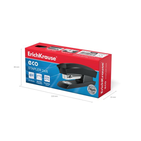 Степлер на 30 л. №24/6 ECO ассорти ЕК