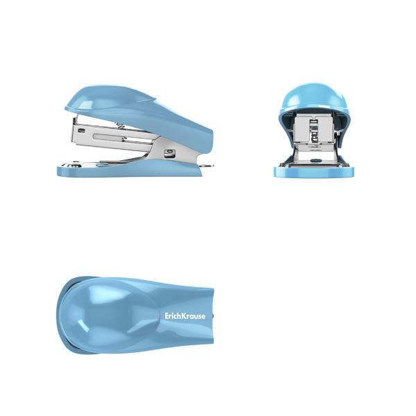 Степлер МИНИ на 15 л. №10 ErichKrause Compact Pastel , Ассорти (в коробке по 1 шт.)