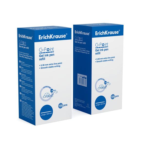 Стержень гелевый 0.38 ErichKrause® Fine, 129 мм, цвет чернил синий