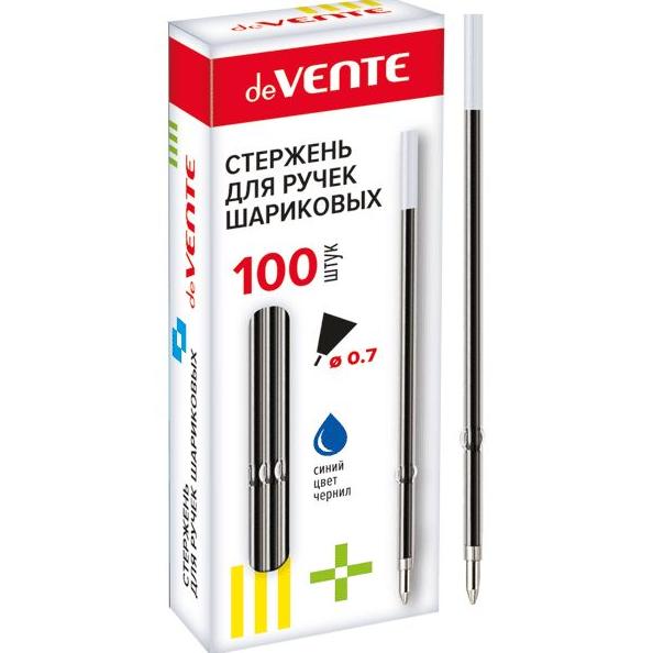 Стержень шариковый 110 мм 0.7 мм синий "deVENTE" для автоматических ручек