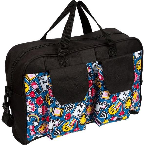 Сумка для дополнительных занятий "deVENTE. Ergo. Denim Patches" A4+ (35x28x10 см) 300 г, текстильная