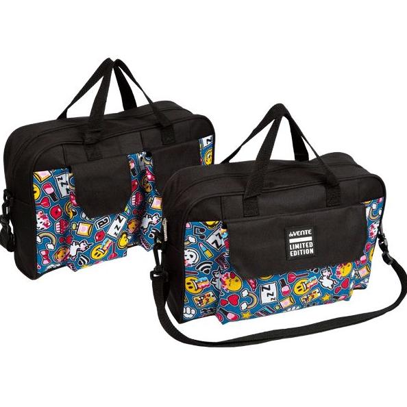 Сумка для дополнительных занятий "deVENTE. Ergo. Denim Patches" A4+ (35x28x10 см) 300 г, текстильная