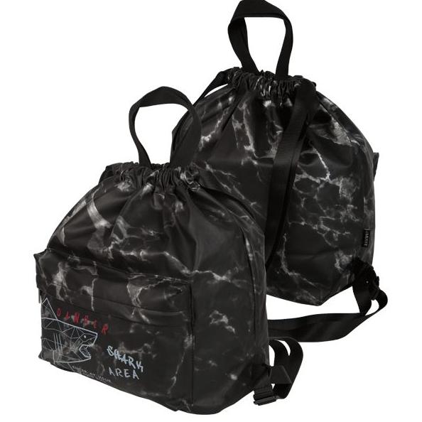 Сумка-рюкзак "deVENTE. Shark Area" 39x32x19 см, вес 250 г, мраморная ткань, на утяжке, с ручками и п